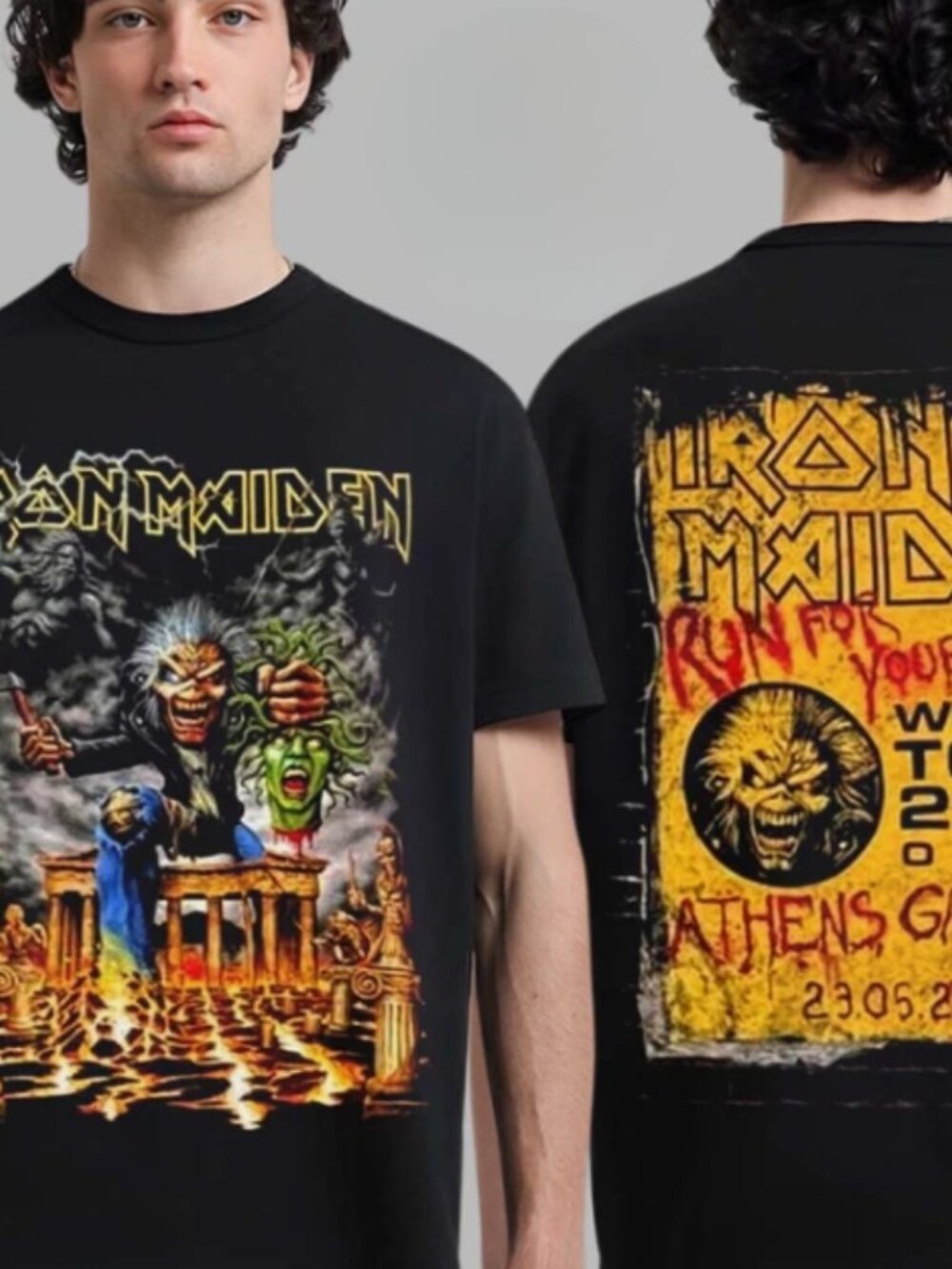 Iron Maiden World Tour 2026 Vintage Band T Shirt Two Sided Tee